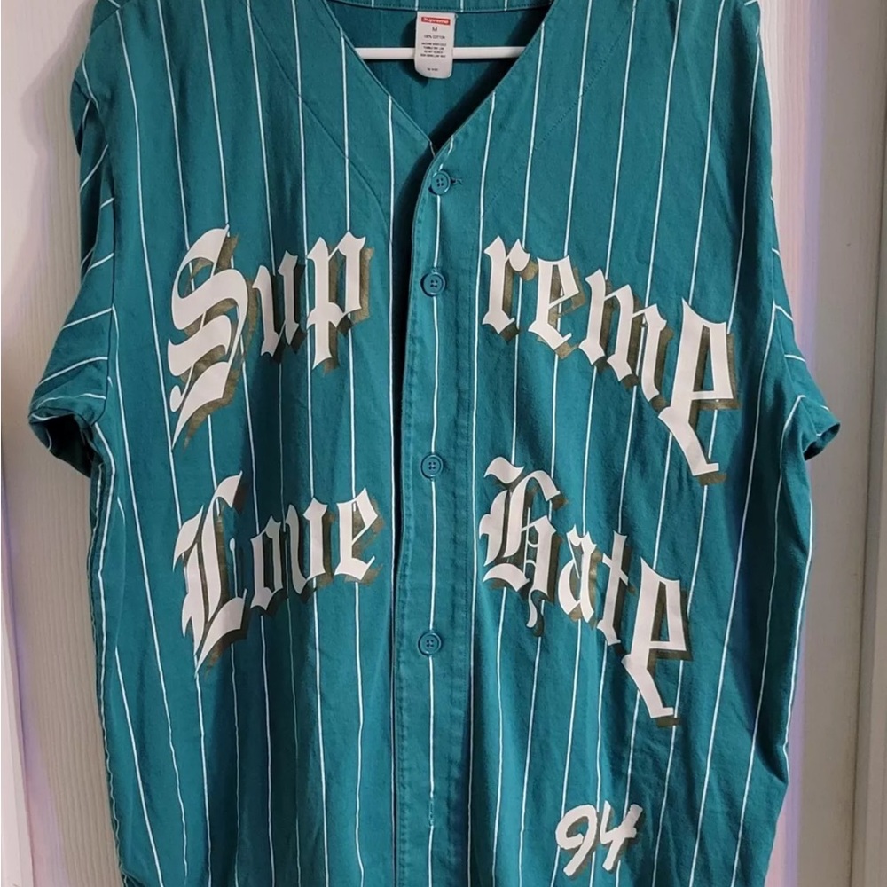 Supreme Teal Striped Men's Shirt